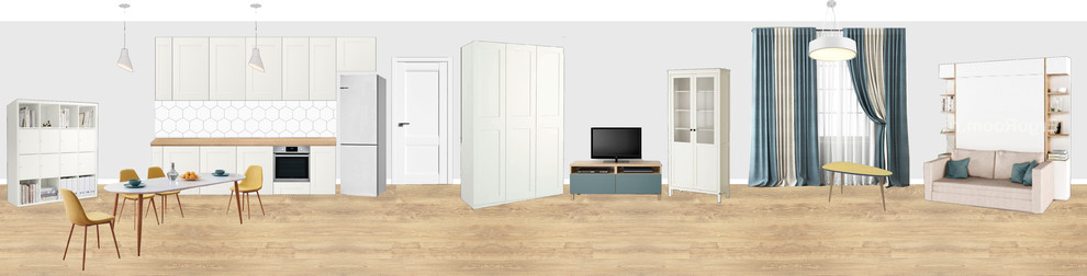 Кухня гостинная\спальня для родителей