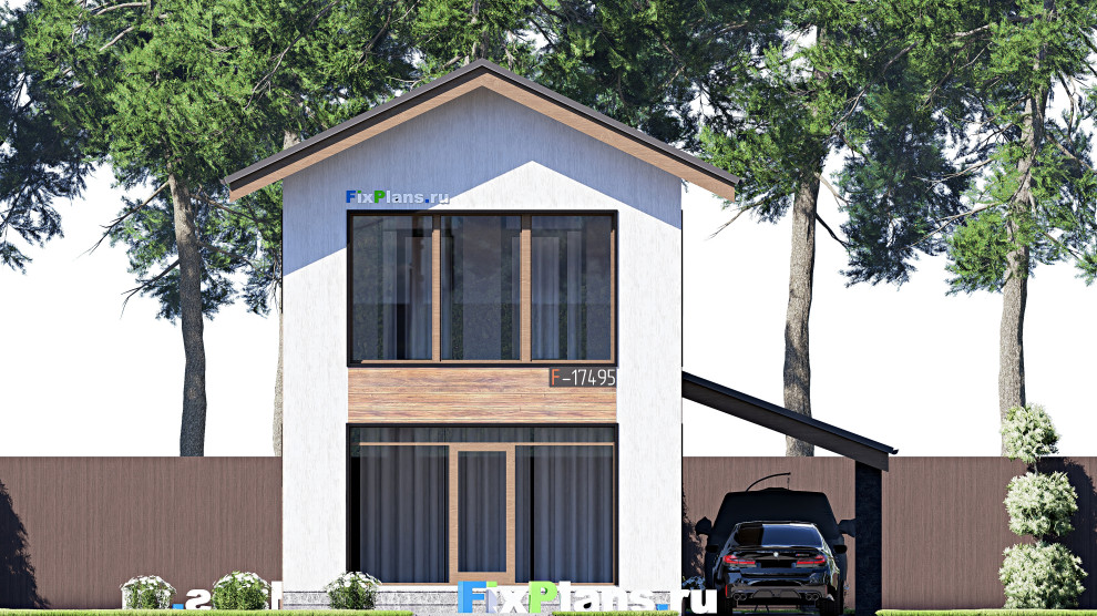 Проект двухэтажного дома 16х6 м S141м2 F-17495