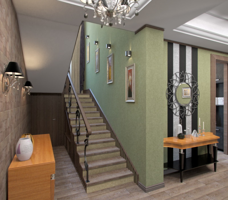 Проект загородного дома в стиле фьюжн.