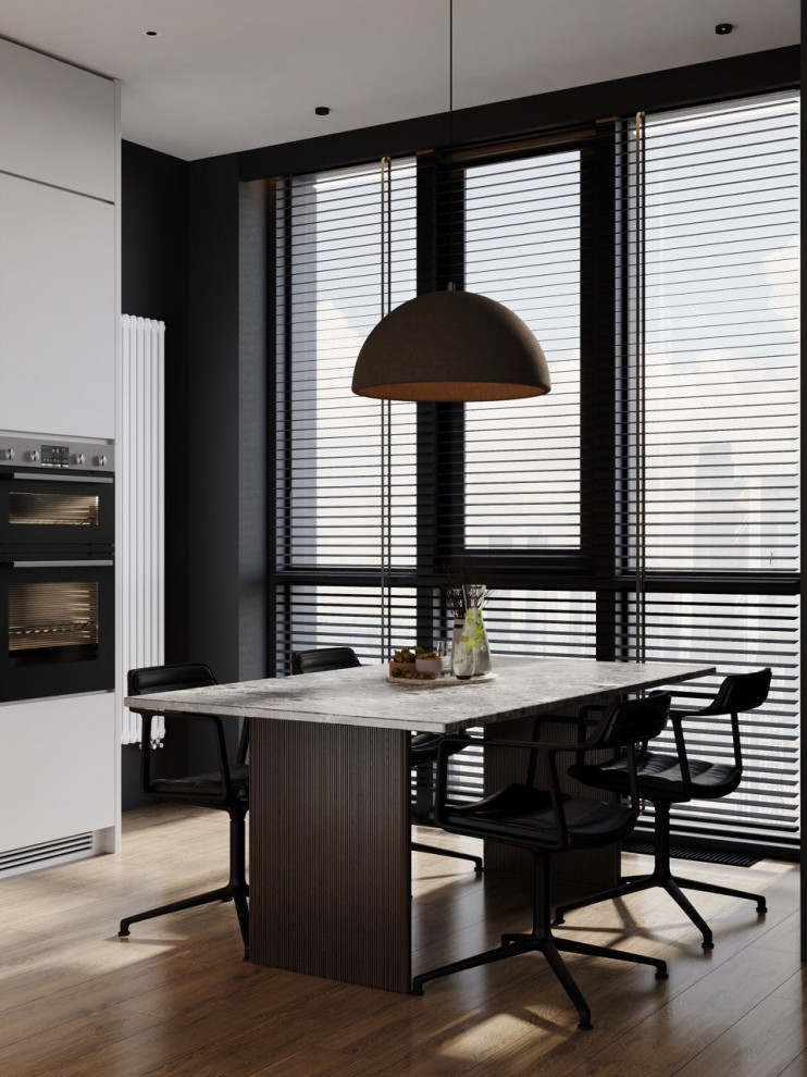 Визуализация зоны гостиная кухня в ЖК на Береговой в городе Москва