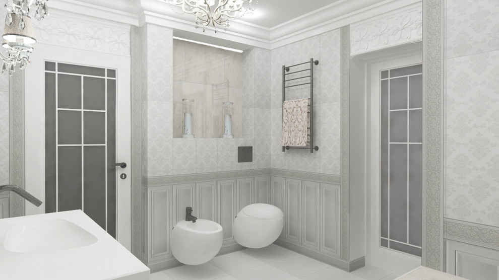 Ванная комната в квартире для молодой семьи