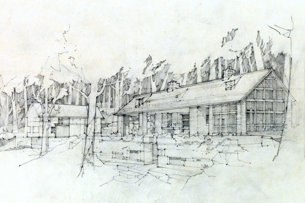 Houzz США: Современная интерпретация бревенчатого дома в Монтане