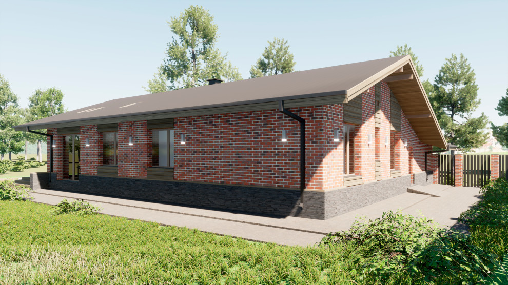 Обложка проекта: Одноэтажный дом со вторым светом