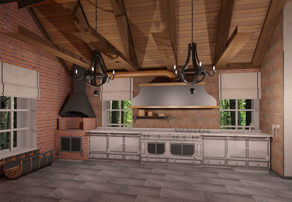 Обложка проекта: Летняя кухня в стиле лофт