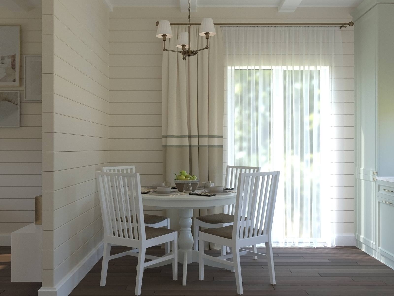 Кухня-гостиная в загородном доме