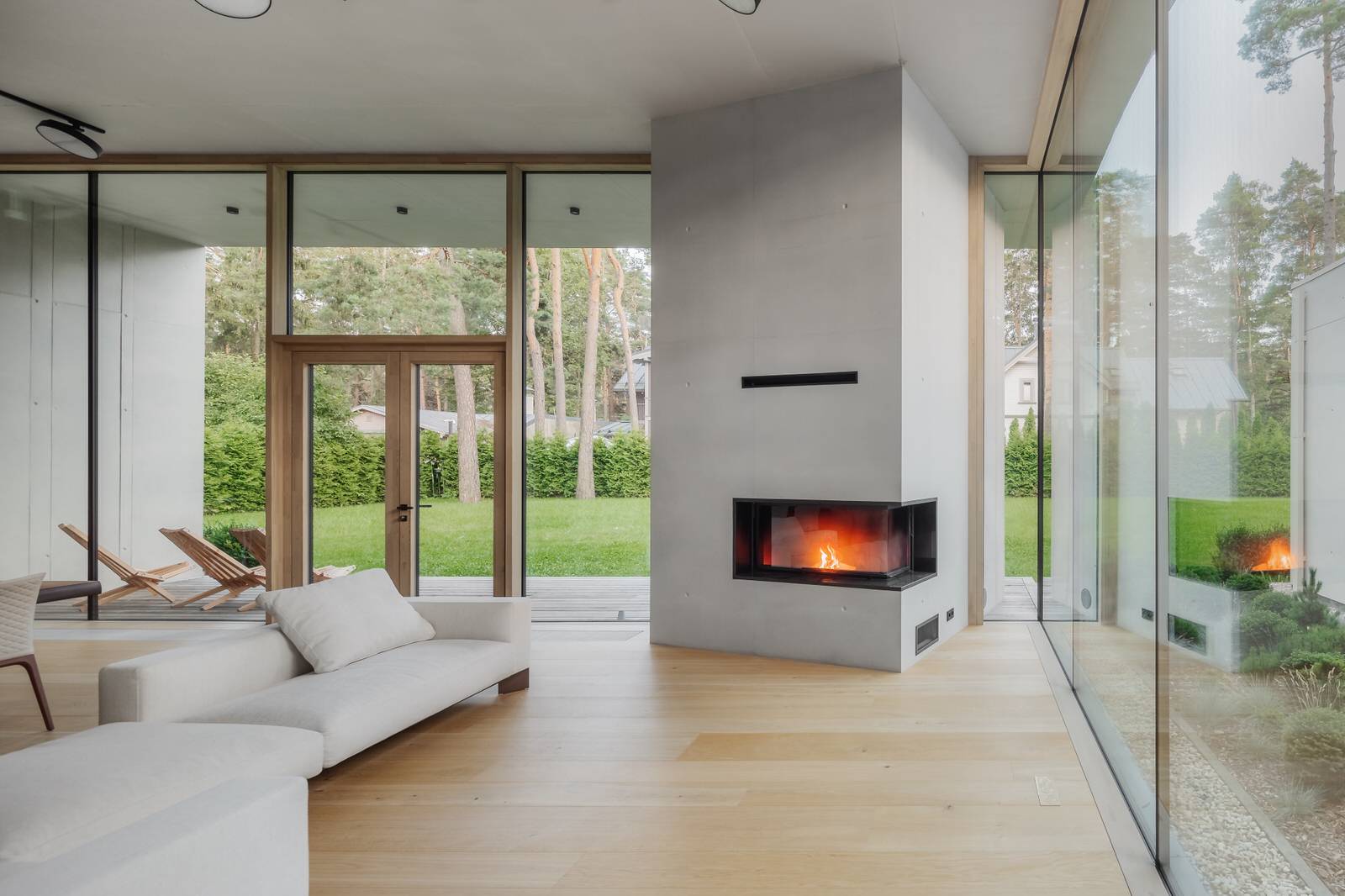 Гостиная с камином