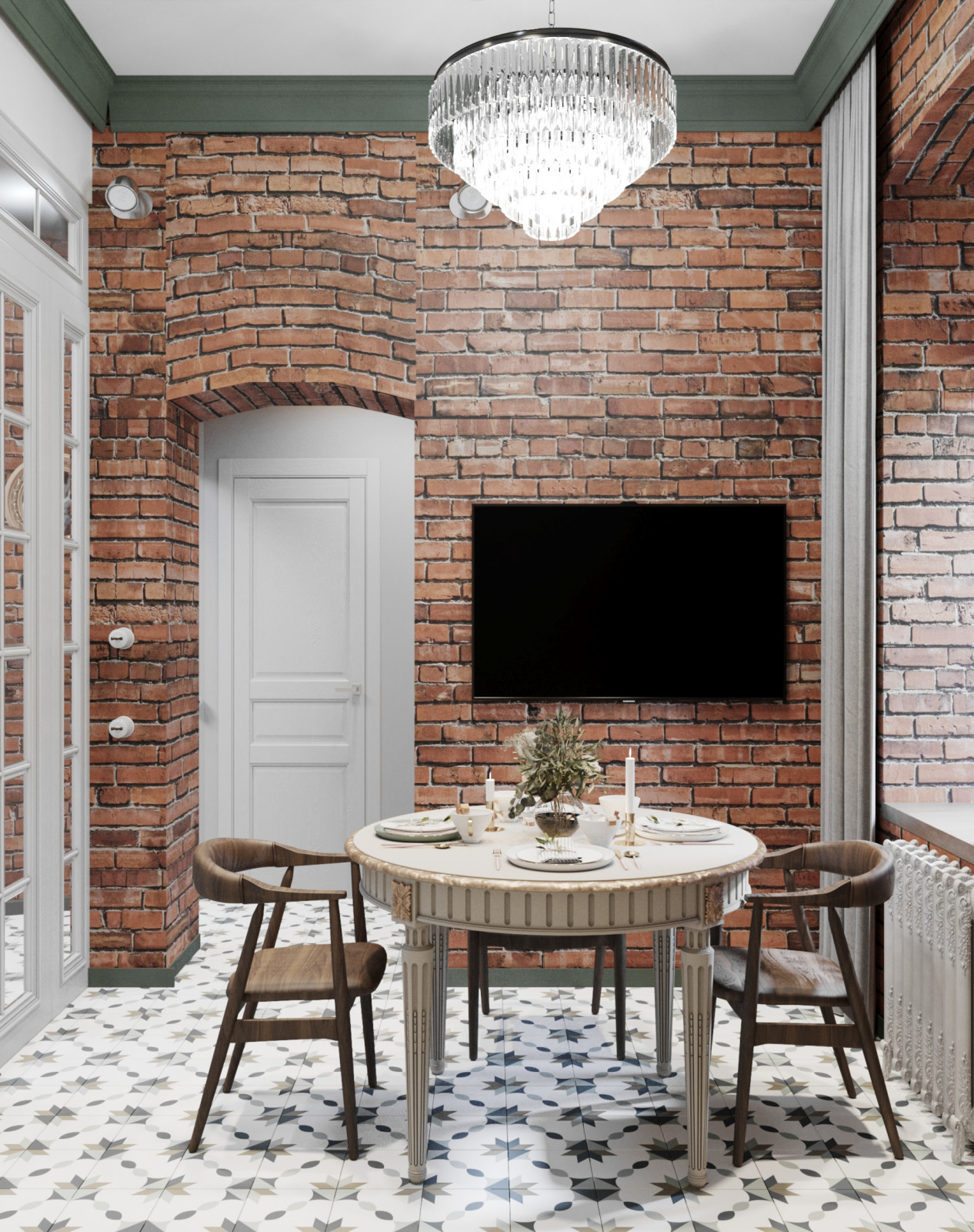 Интерьер в винтажном стиле для квартиры в доме дореволюционной застройки