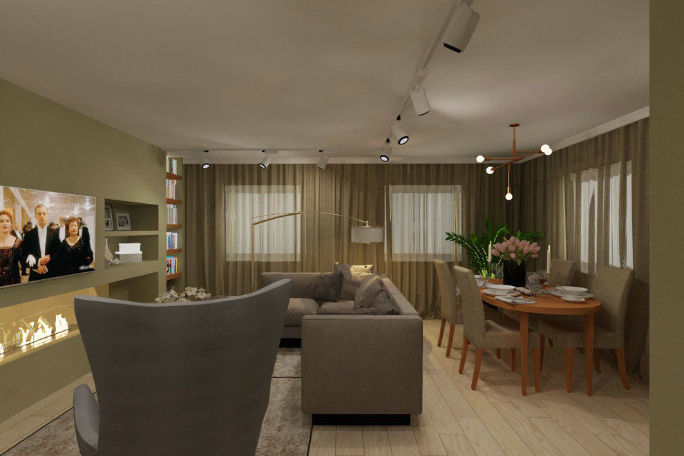 Дом с оливковой гостиной