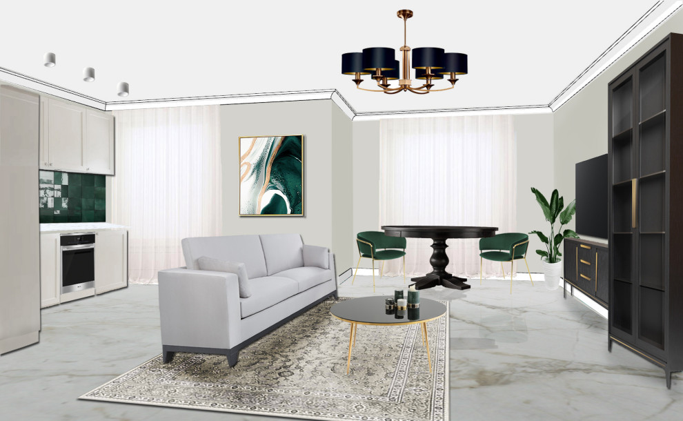 Обложка проекта: Кухня-гостиная ЖК «Андриановский»