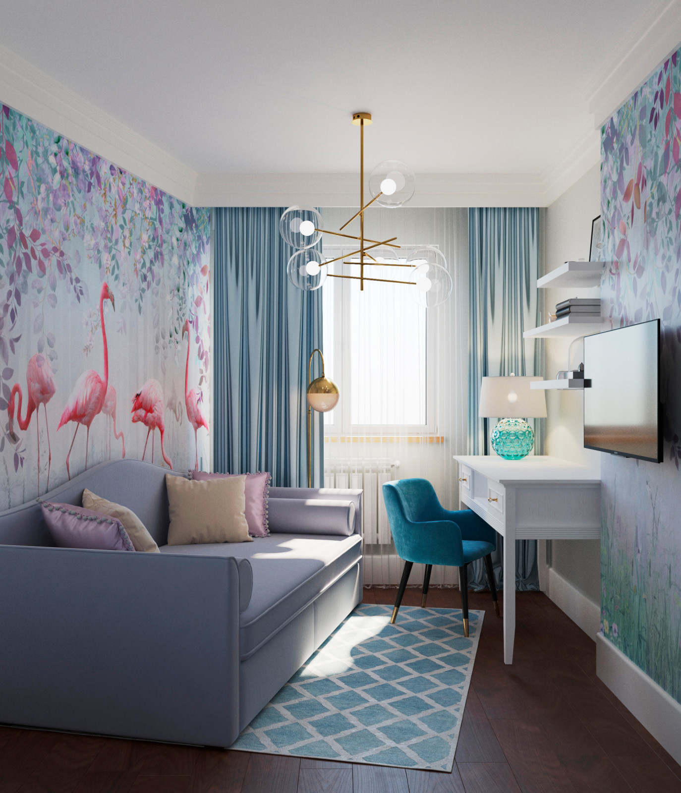 Обложка проекта: Детская комната в жк Московские Водники