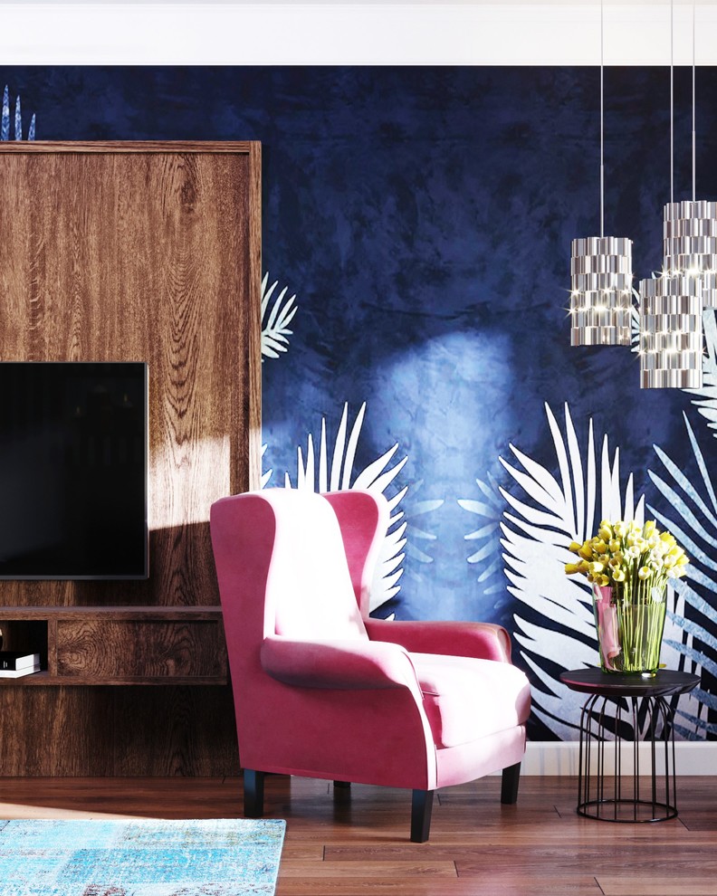 Дизайн интерьера гостиной для молодой пары с двумя детьми(вариант 3)