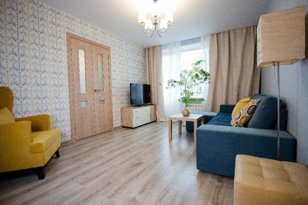 Реализованный проект квартиры в ярких цветах и скромным бюджетом в центре Москвы