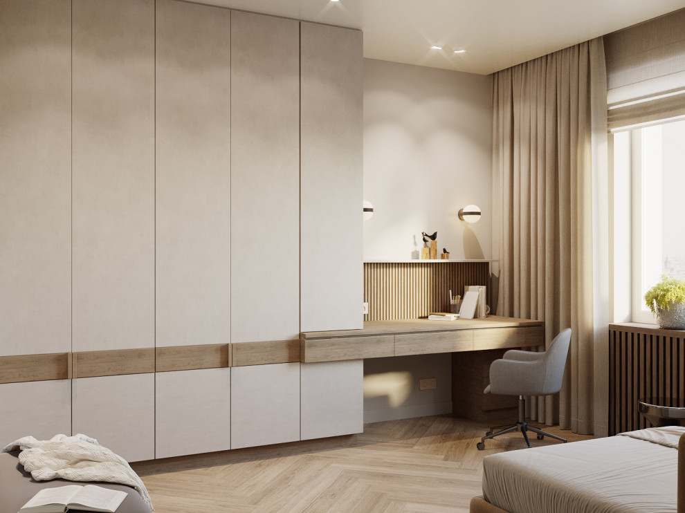 Soft-минимализм в монохромном интерьере трехкомнатной квартиры /ЖК "Балтийский"