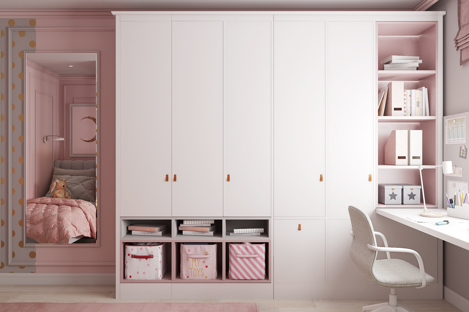 Яркая классика в трехкомнатной квартире