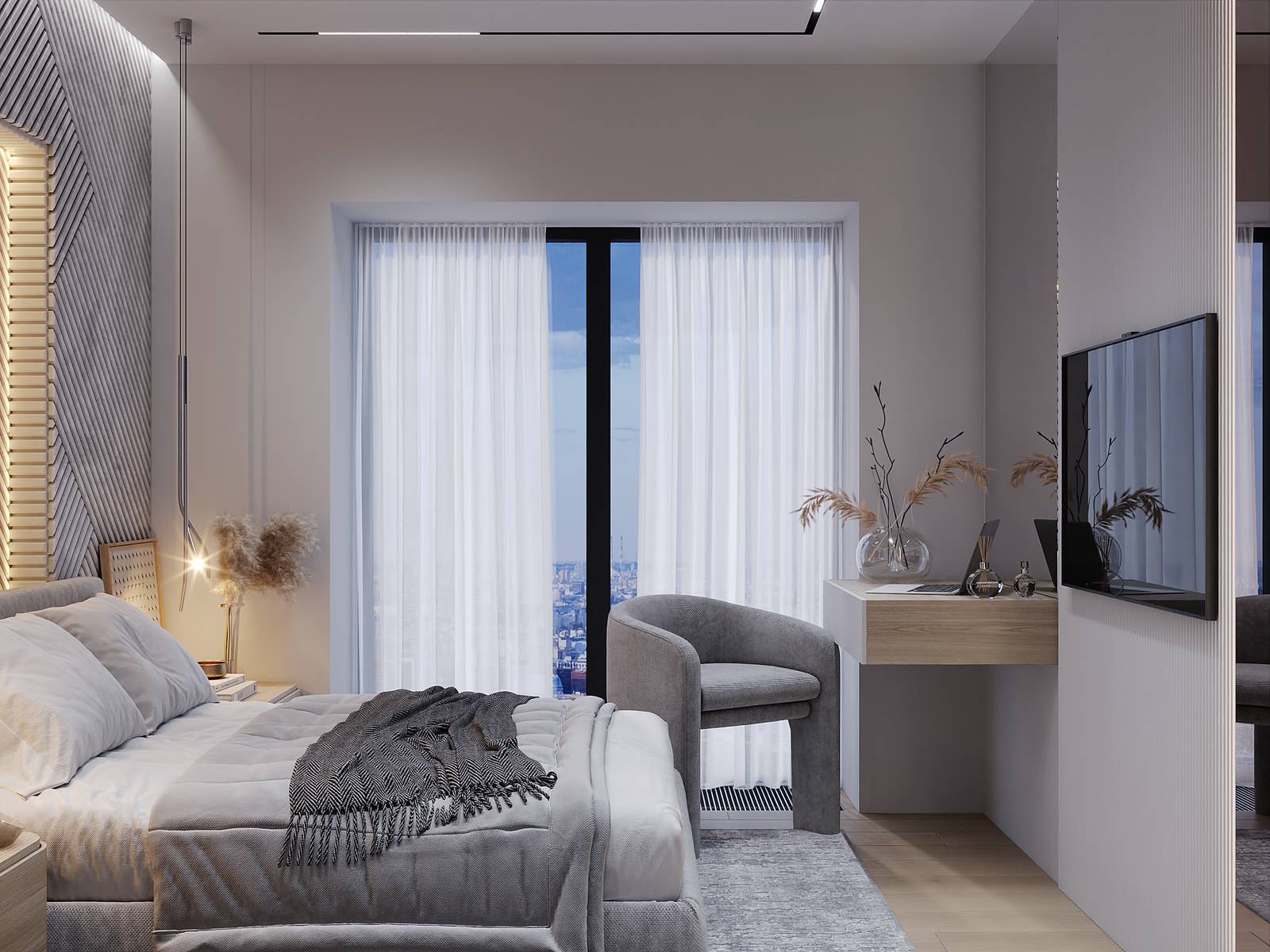 Дизайн квартиры 60м2 в г. Москва, ЖК City Bay