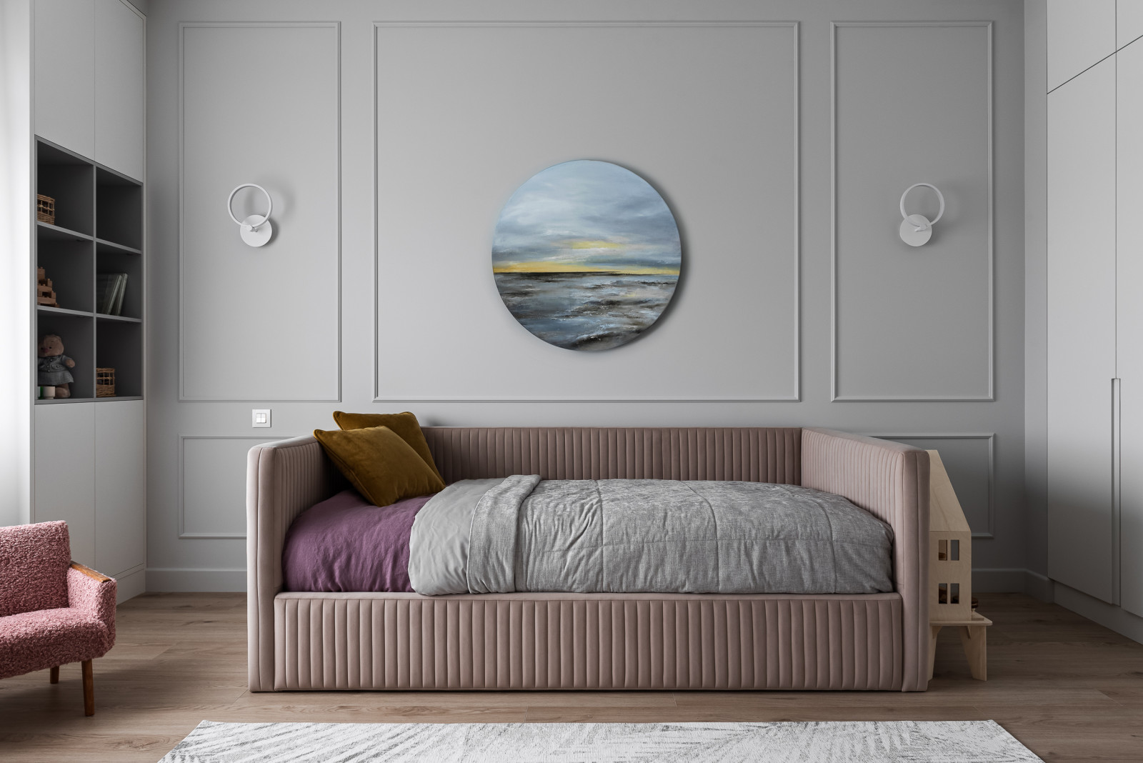 на стороне монохрома