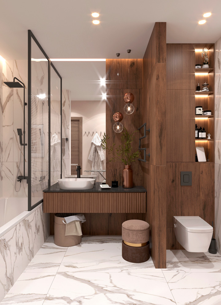 Дизайн трёхкомнатной квартиры 63,3 кв.м