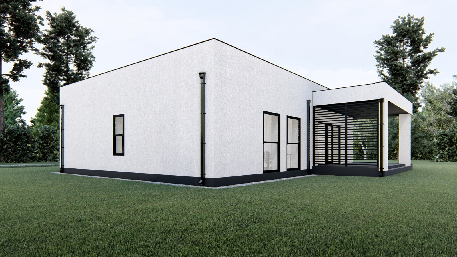 Проект одноэтажного жилого дома