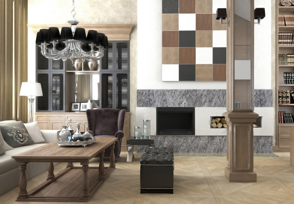 Обложка проекта: Интерьер кабинета на мансарде