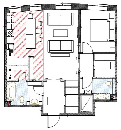 Современная квартира для молодоженов в ЖК Крылья