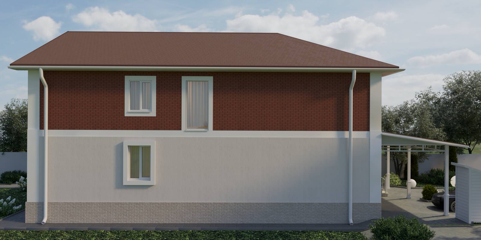 Фасад частного дома.