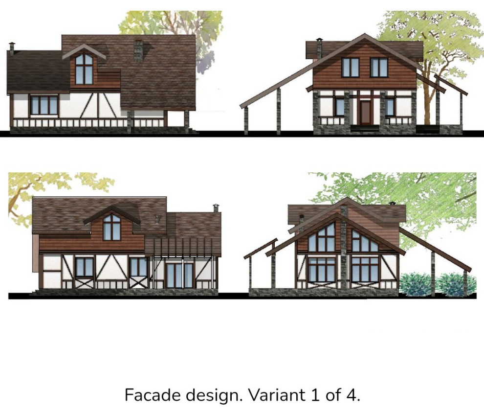 Обложка проекта: Варианты дизайна фасадов
