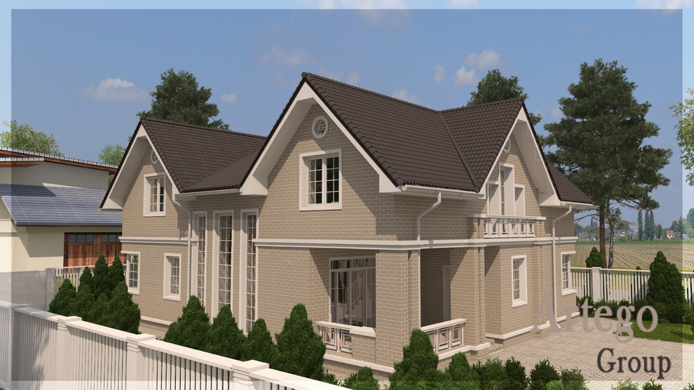 Проект дома в английском стиле в КП "Княжий берег"