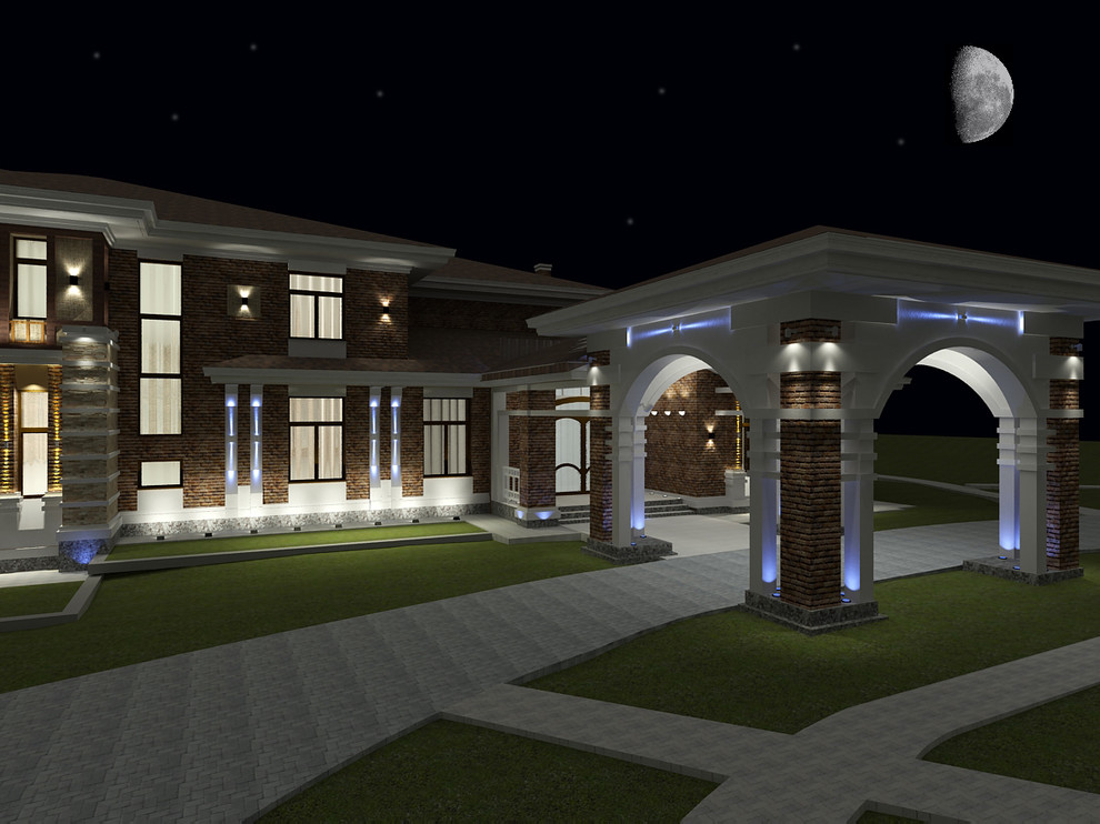 Освещение загородного комплекса