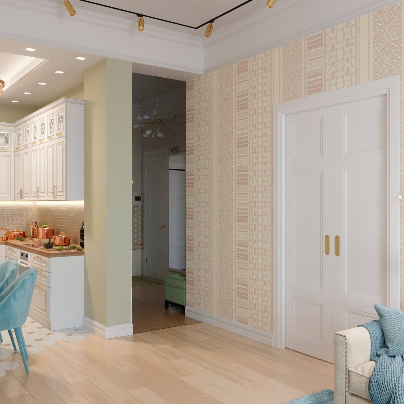 Квартира в Москве, в стиле современной классики