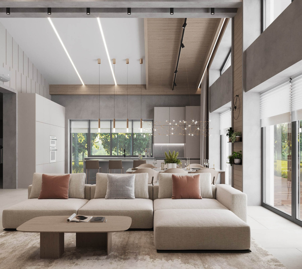 Загородный интерьер -гостиная, холл