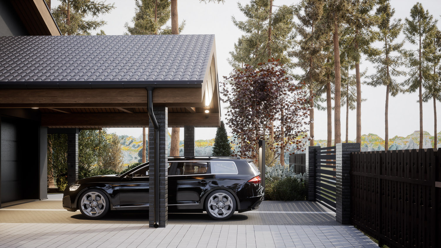 Современное шале Dark Chalet 730