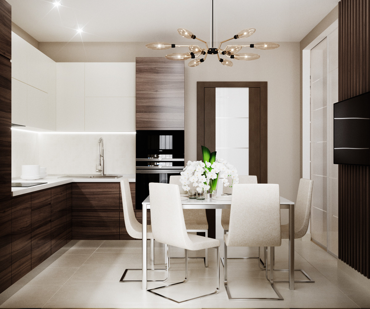 Апартаменты в Москве 90 кв.м. кухня