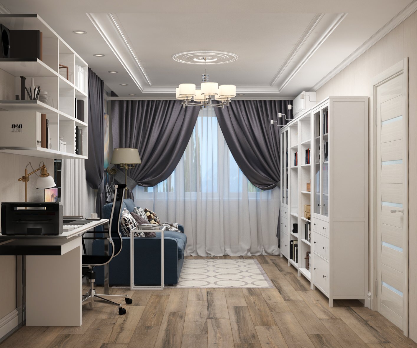 Дизайн проект гостиной в г. Жуковский