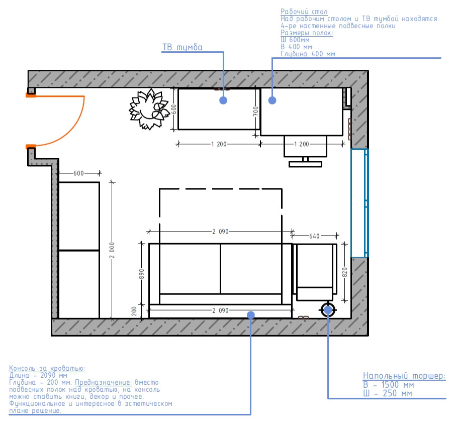 Детская комната для девочки 11 лет