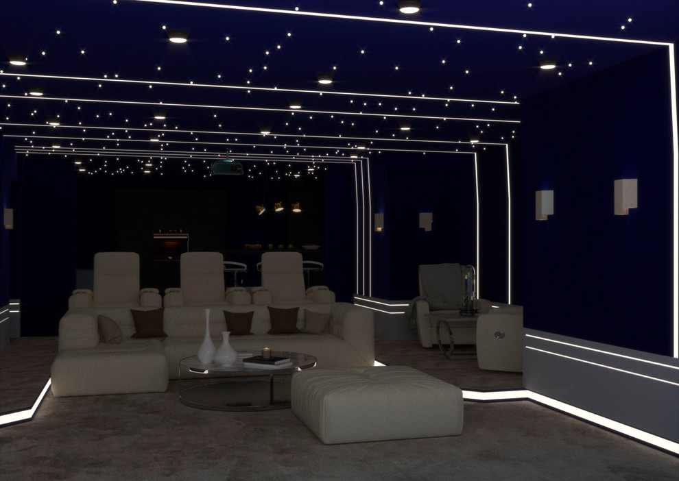 Кинозал в коттеджном поселке "Сосновый бор"