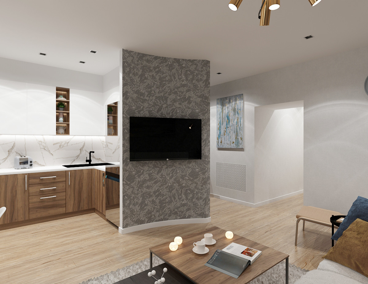 Дизайн-проект квартиры в районе Серебрянный берег г.Омск