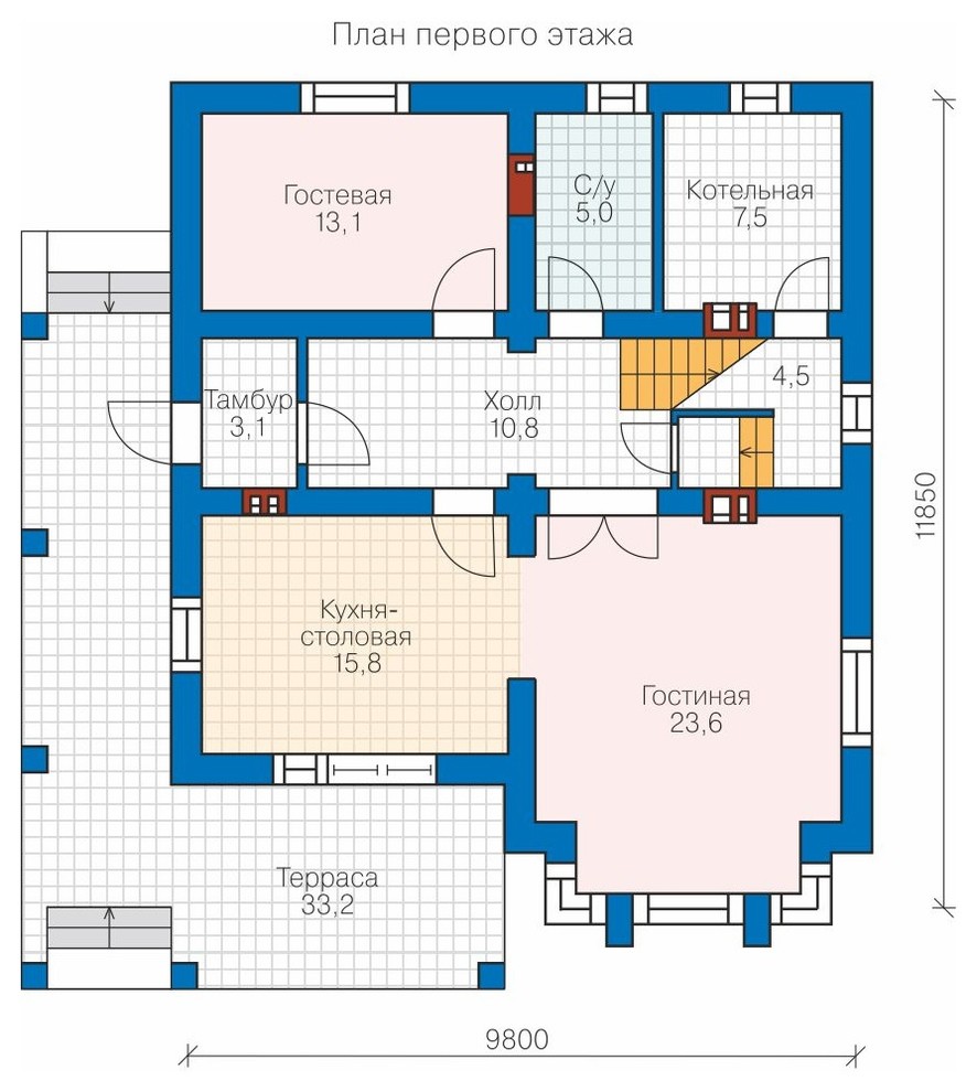 Стильный коттедж в стиле хай-тек 162 кв.м