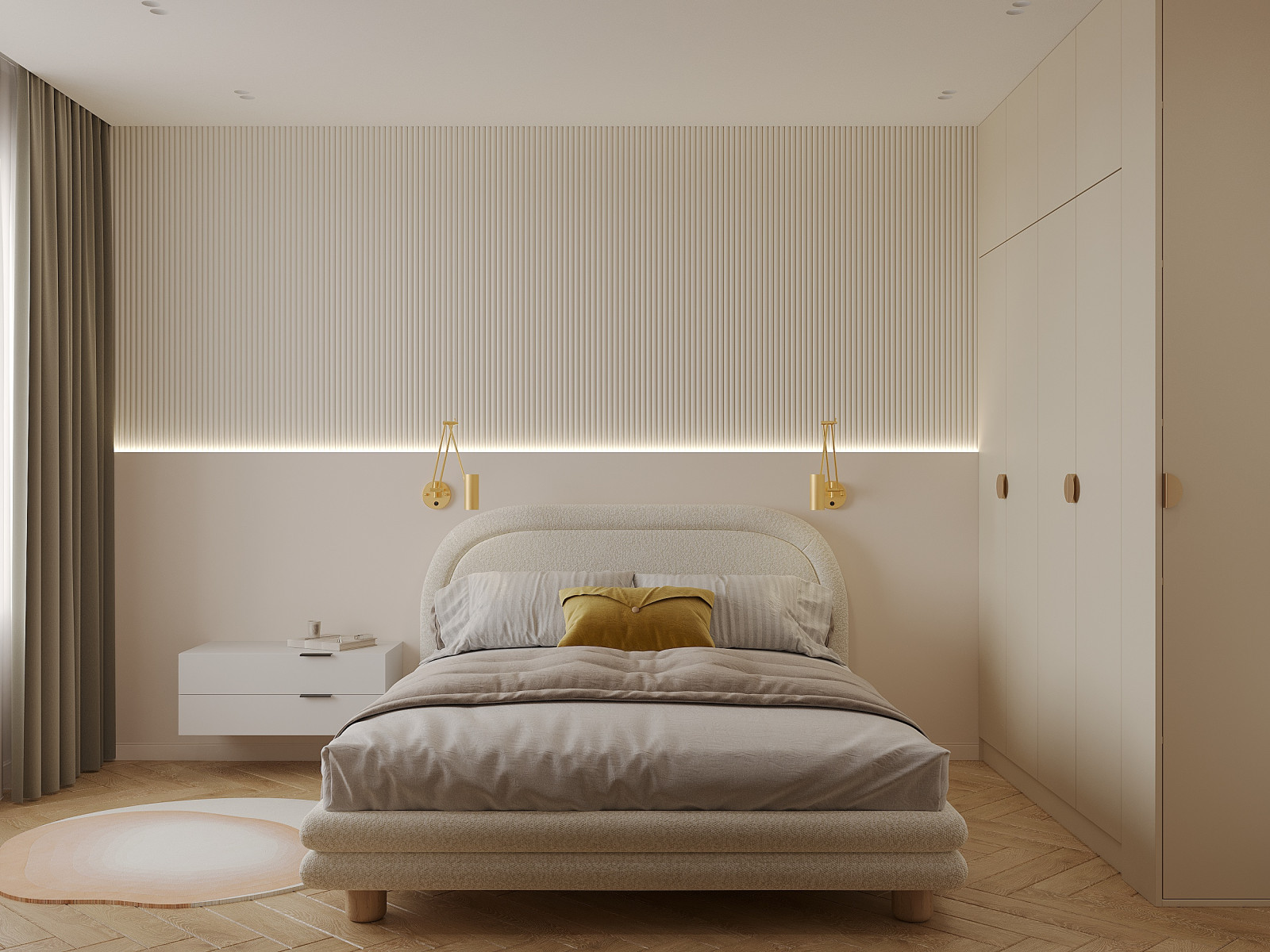 Дизайн 1-комнатной квартиры в ЖК Аквилон Leaves