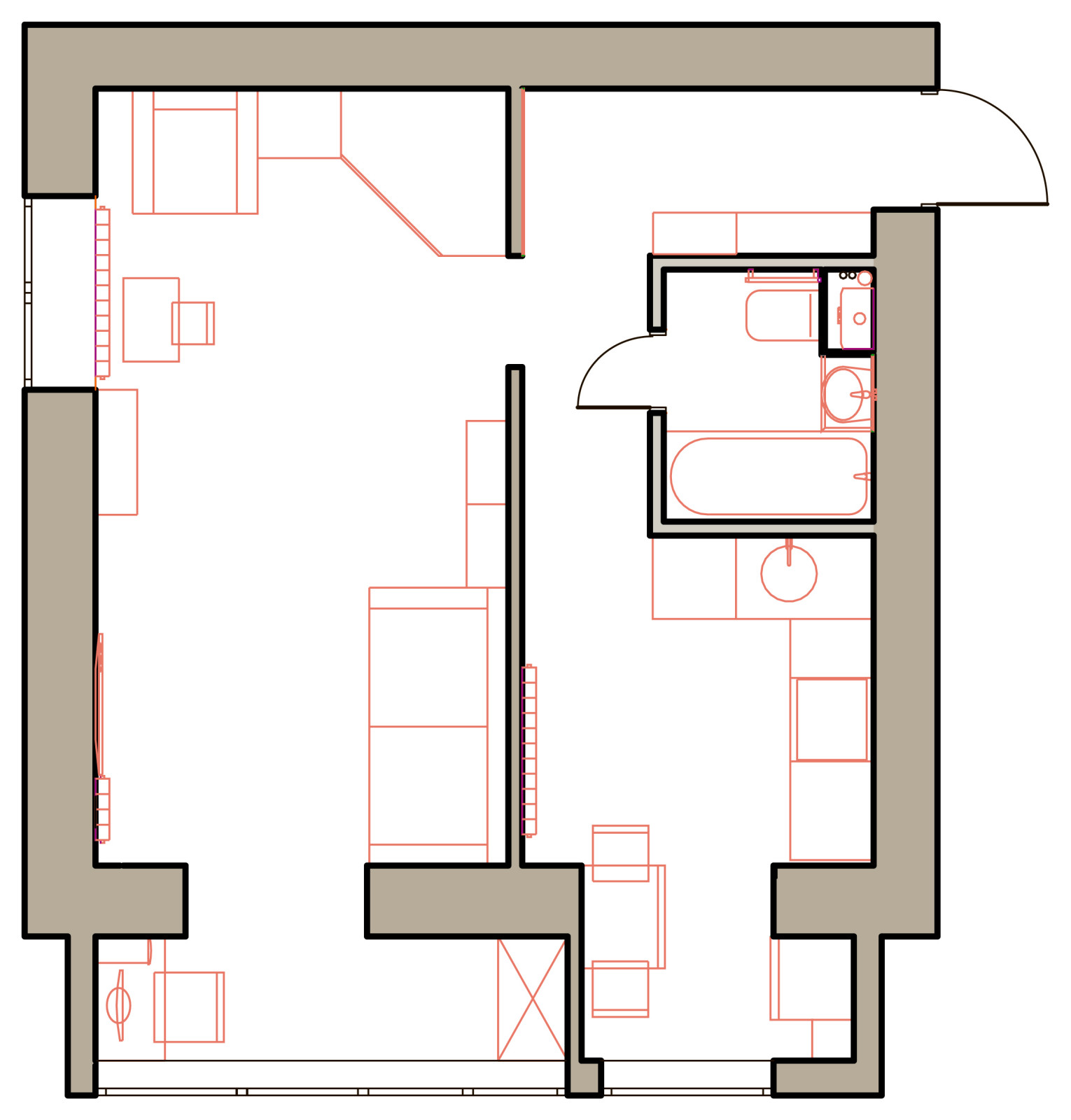 Квартира для молодой семьи из 3ёх человек