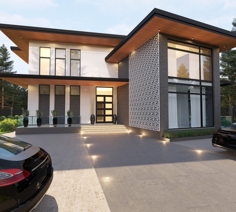 Экстерьер загородного особняка в Москве