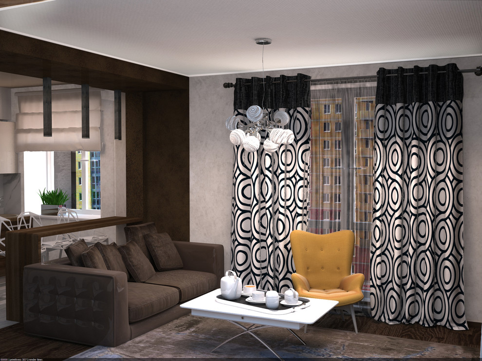 Обложка проекта: Квартира студия с тремя окнами по двум фасадам