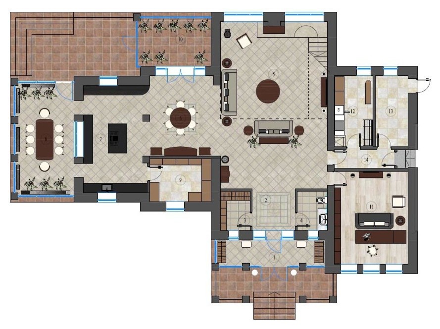 Houzz тур: Классический интерьер с двухсветной гостиной