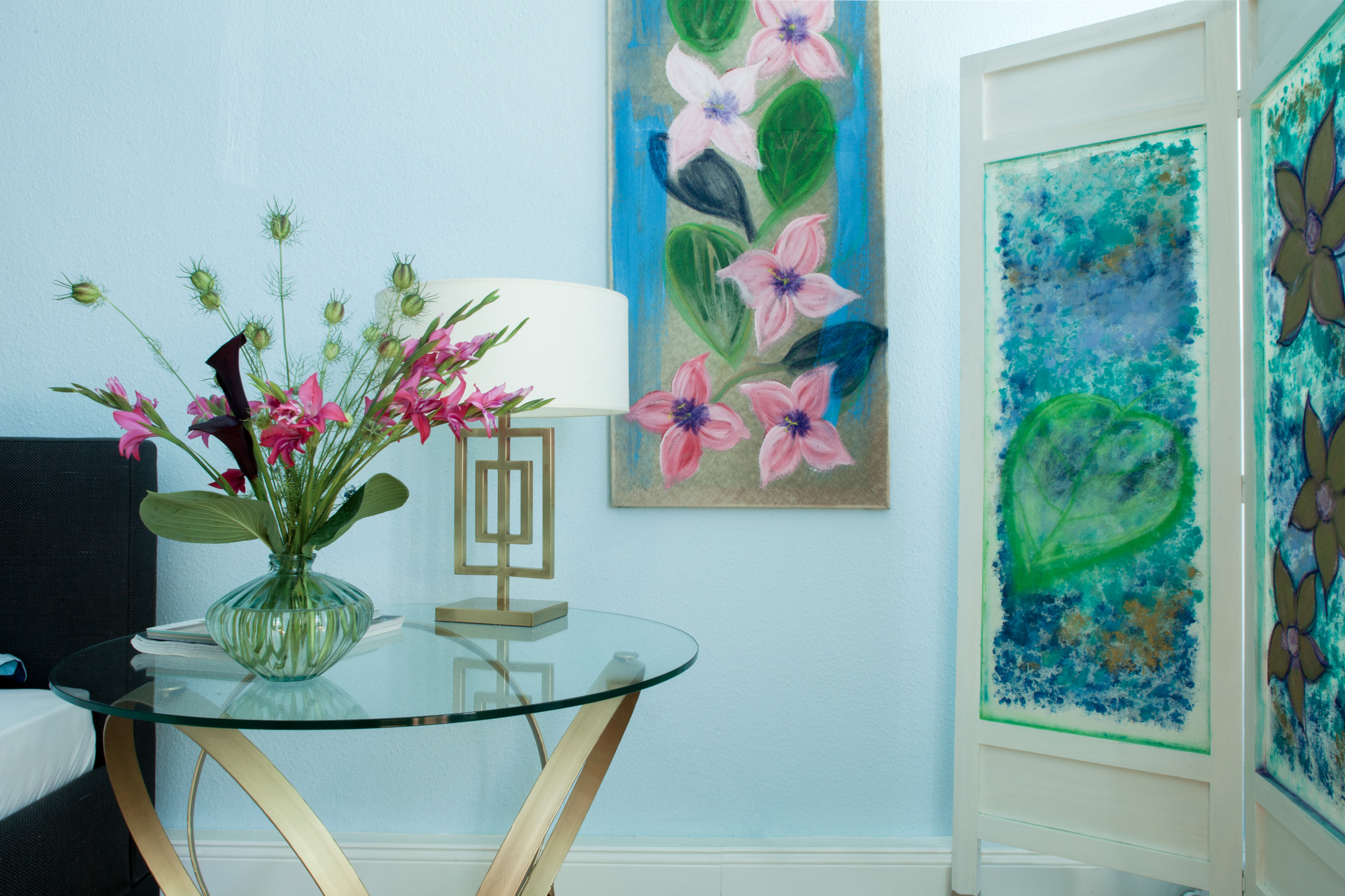 Houzz Германия: Берлинская лазурь в квартире художницы