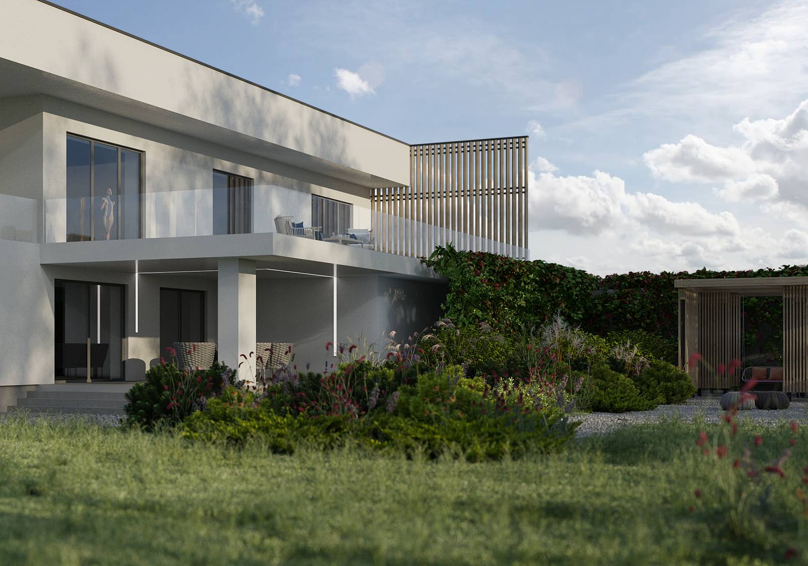 Современный небольшой сад в Воронежской области