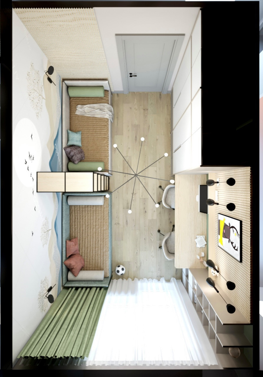 Обложка проекта: Детская для двух детей разного пола