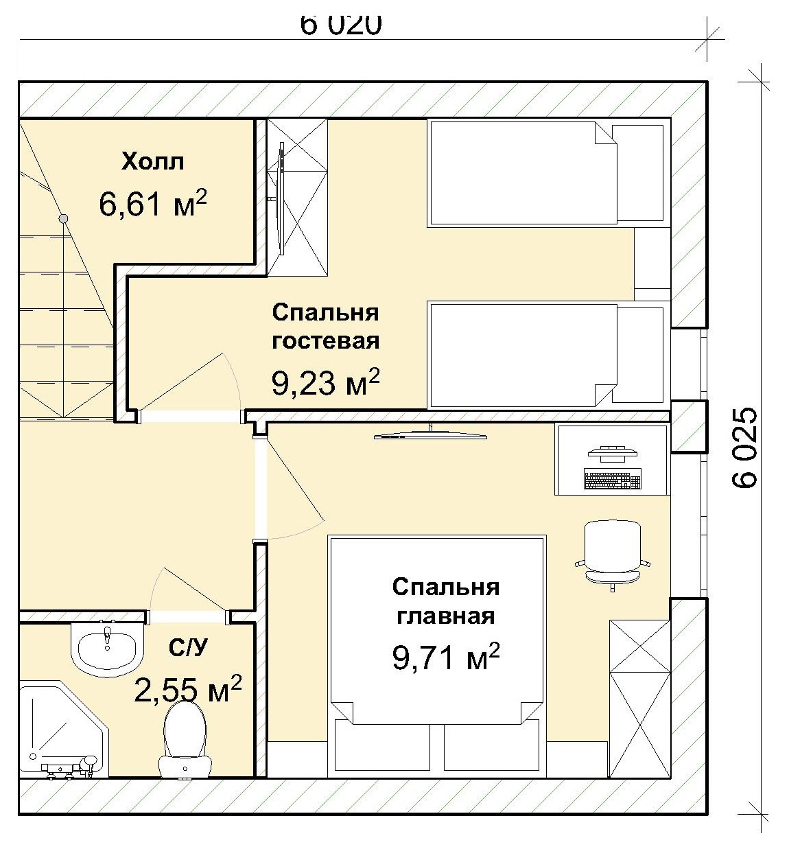 Дачный двухэтажный дом 7х8 из газоблоков под ключ 100 кв.м.