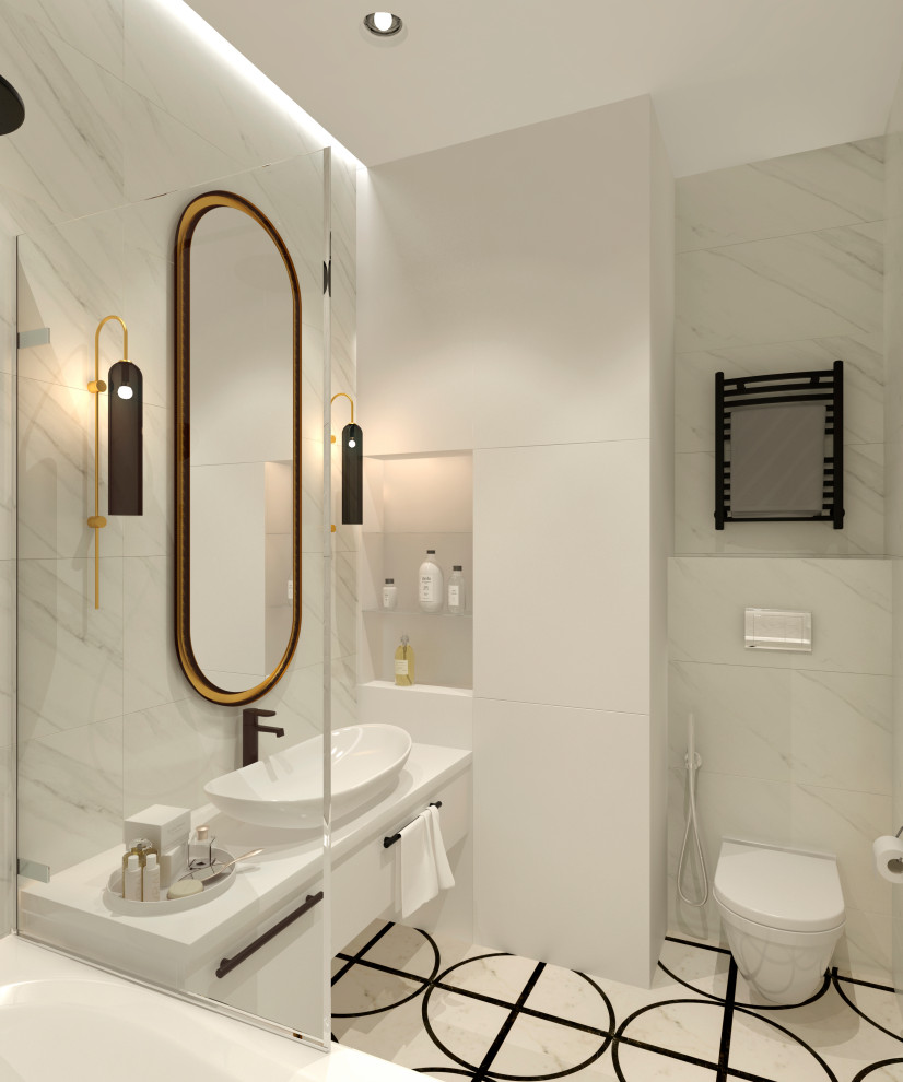 Ванна в трехкомнатной квартире "Лик нежности" г. Москва