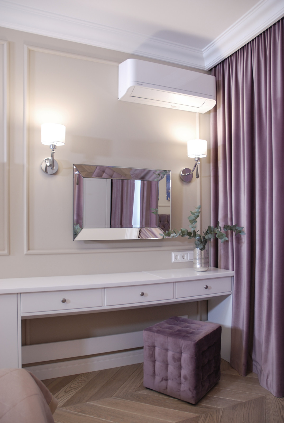 Проект 4-х комнатной квартиры в нежных тонах