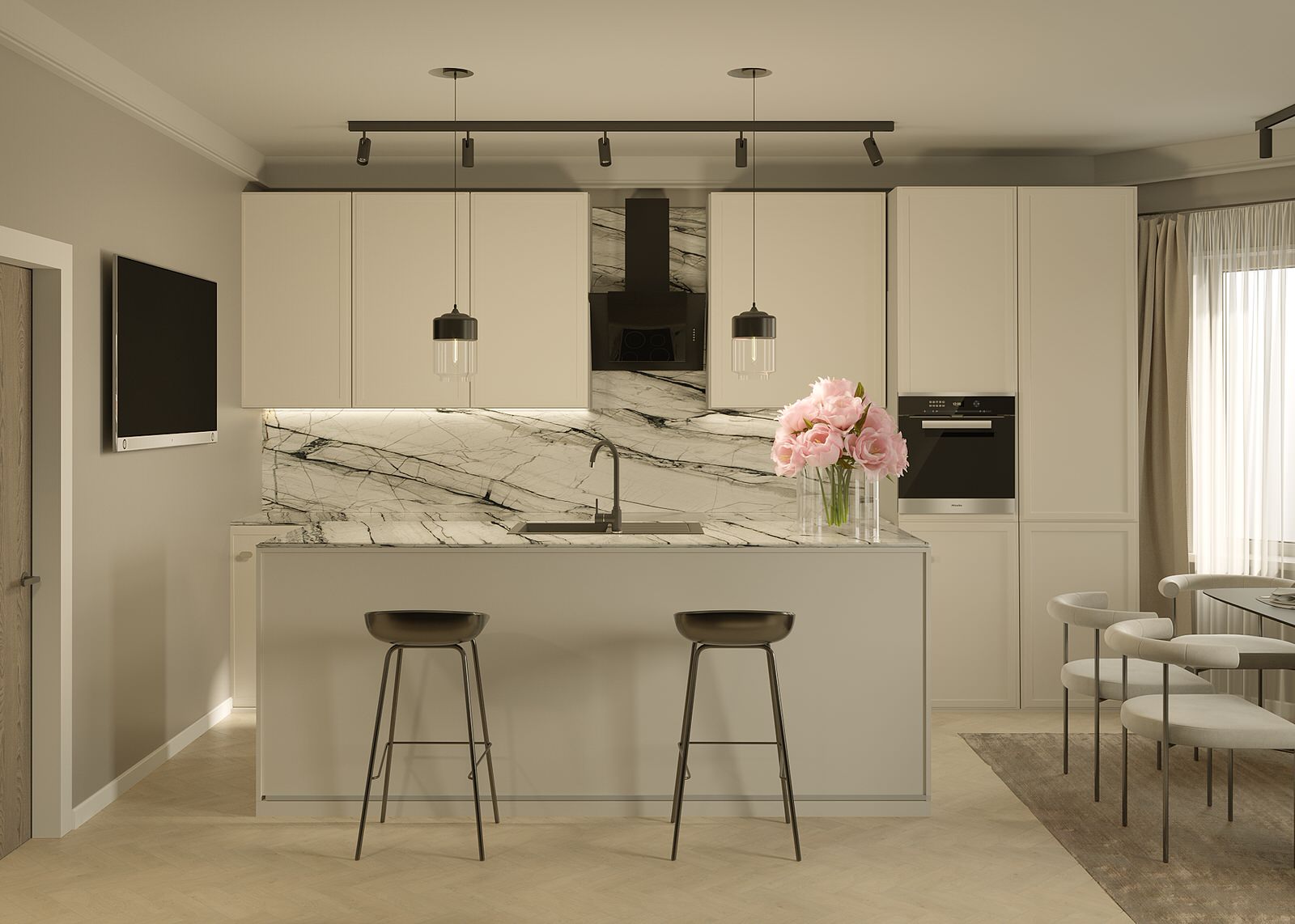 Обложка проекта: Кухня-гостиная