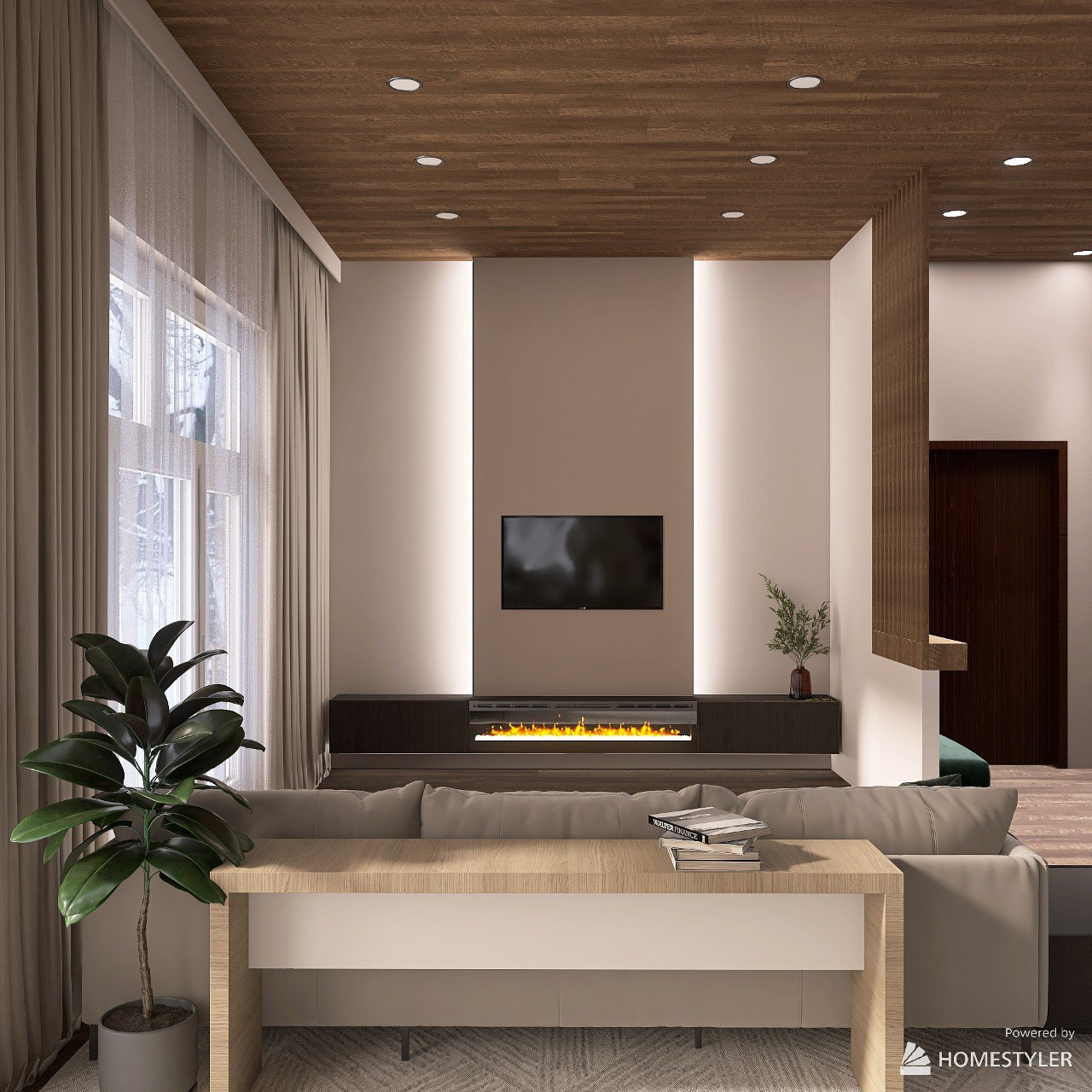 Обложка проекта: Кухня гостиная в частном доме